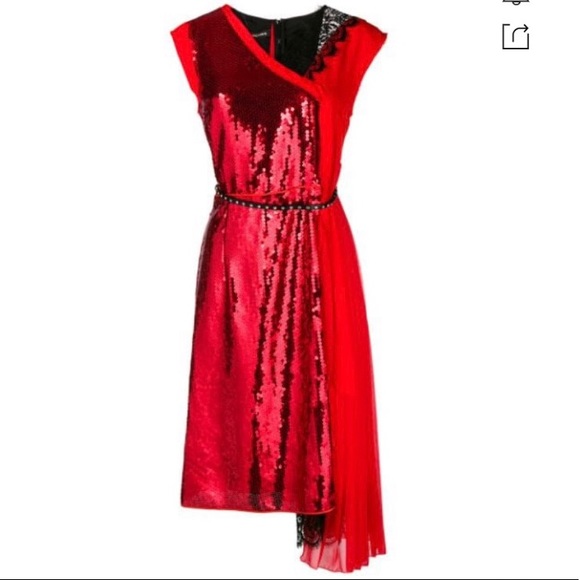 MARC JACOBS**Sequined Red Dress US 6 $1200 - Picture 2 of 12